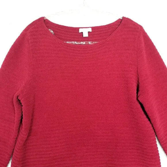 J Jill Chenille Women's Size XS Textured Sweater Pullover Soft Cozy Cabincore - Picture 2 of 9